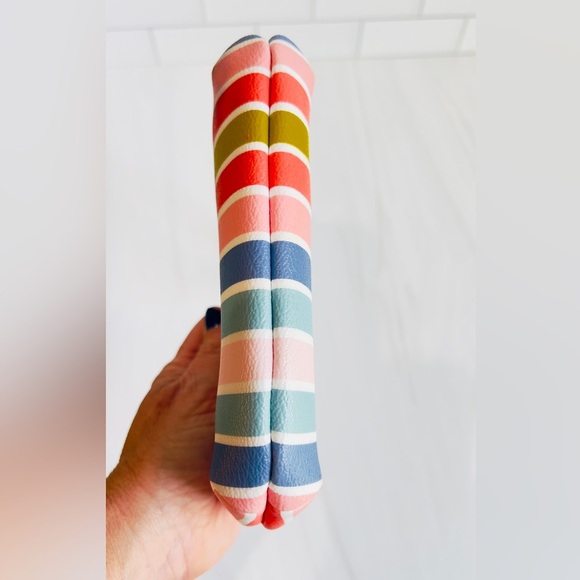 COACH PEYTON MULTI STRIPE WRISTLET ACCESSORY - Picture 7 of 12